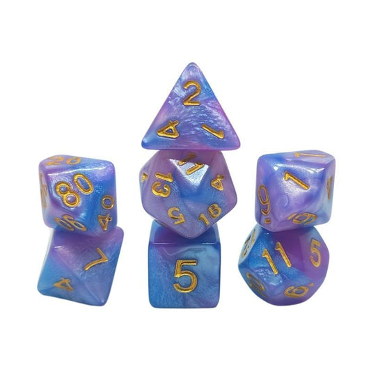 Set de Dados de Rol - Double Color: Light Blue - Pink