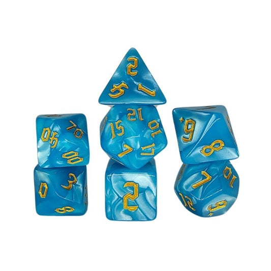 Set de Dados de Rol - Pearlized: Light Blue